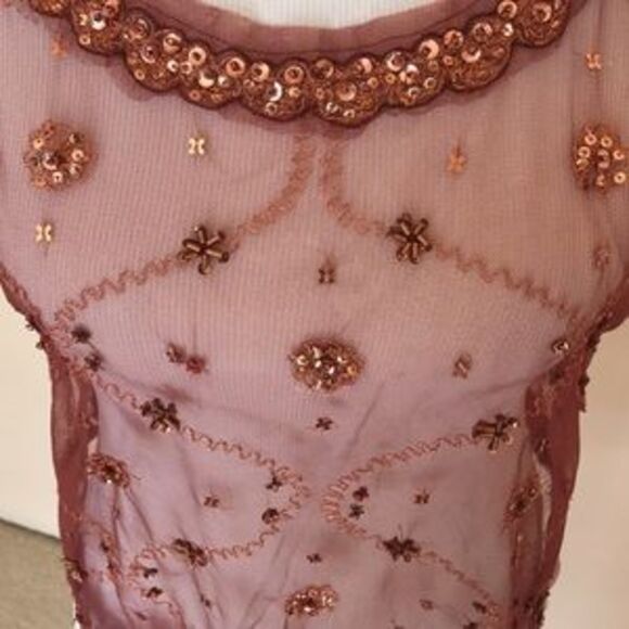 Free people sheer see through embellished top - Picture 2 of 3